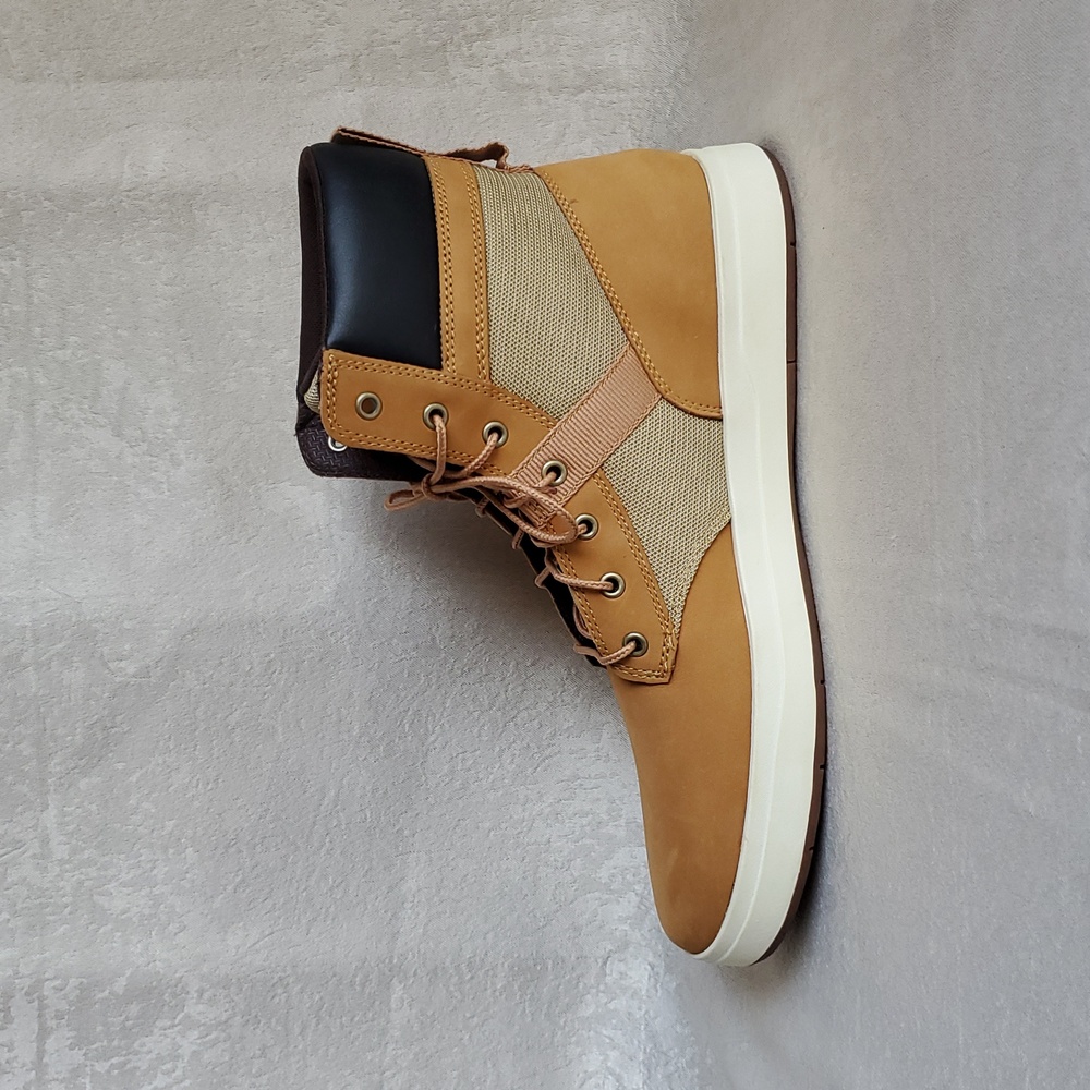 🆕️ TIMBERLAND Davis Square L/F Boot Wheat Nubuck Leather MEN'S SIZE: 13 - Picture 7 of 15